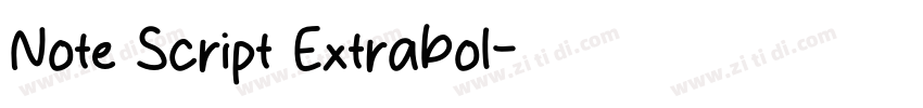 Note Script Extrabol字体转换